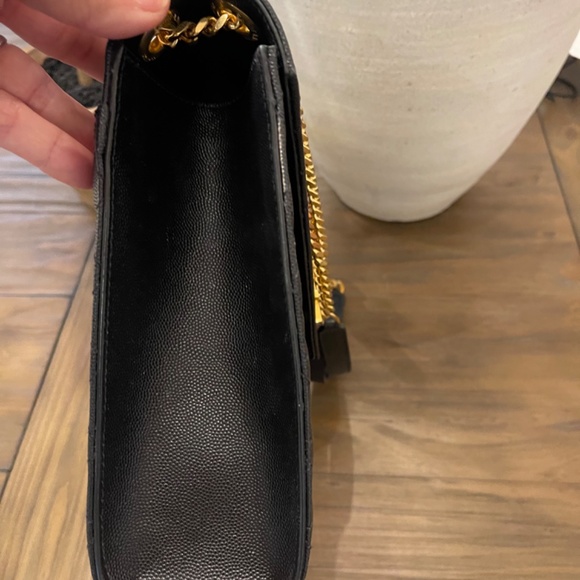 YSL ENVELOPE LARGE BAG IN MIX MATELASSÉ GRAIN DE POUDRE EMBOSSED LEATHER - Picture 11 of 15